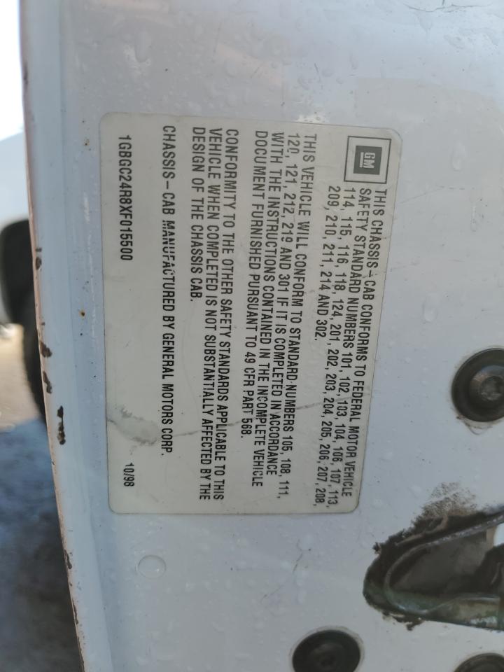 1999 Chevrolet Gmt-400 C2500 VIN: 1GBGC24R8XF015500 Lot: 66210654