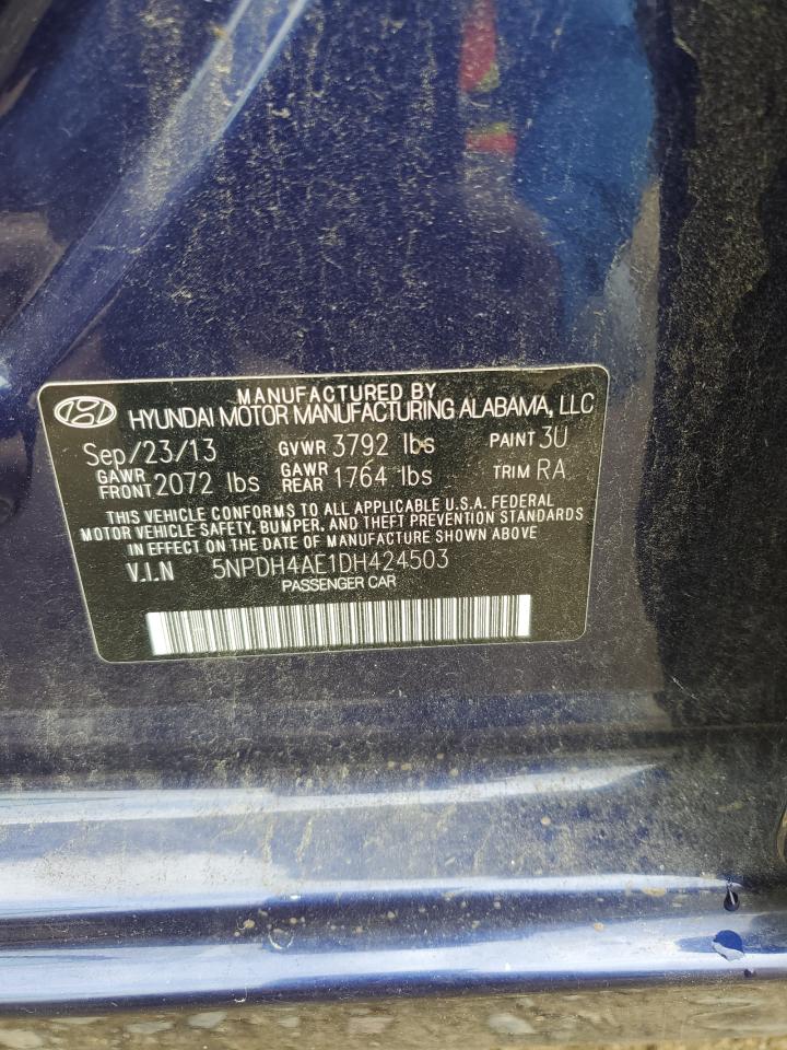 2013 Hyundai Elantra Gls VIN: 5NPDH4AE1DH424503 Lot: 67564464