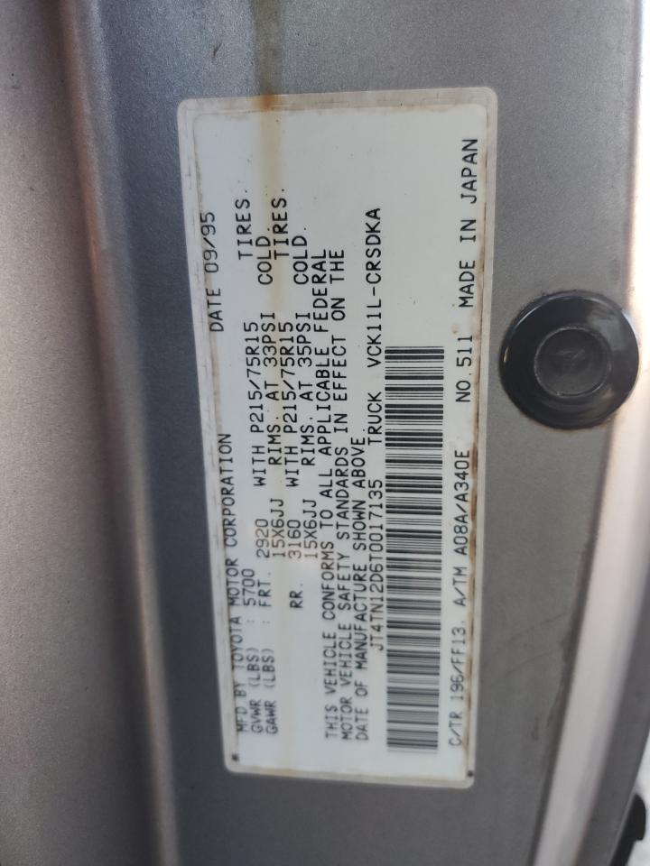 1996 Toyota T100 Xtracab VIN: JT4TN12D6T0017135 Lot: 66731454