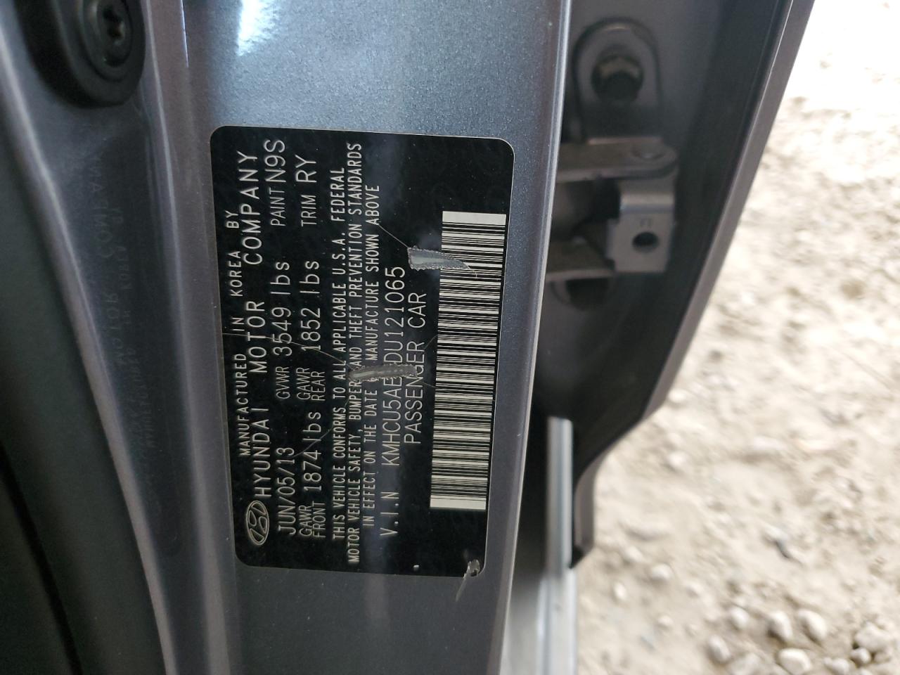 2013 Hyundai Accent Gls VIN: KMHCU5AE2DU121065 Lot: 66718484