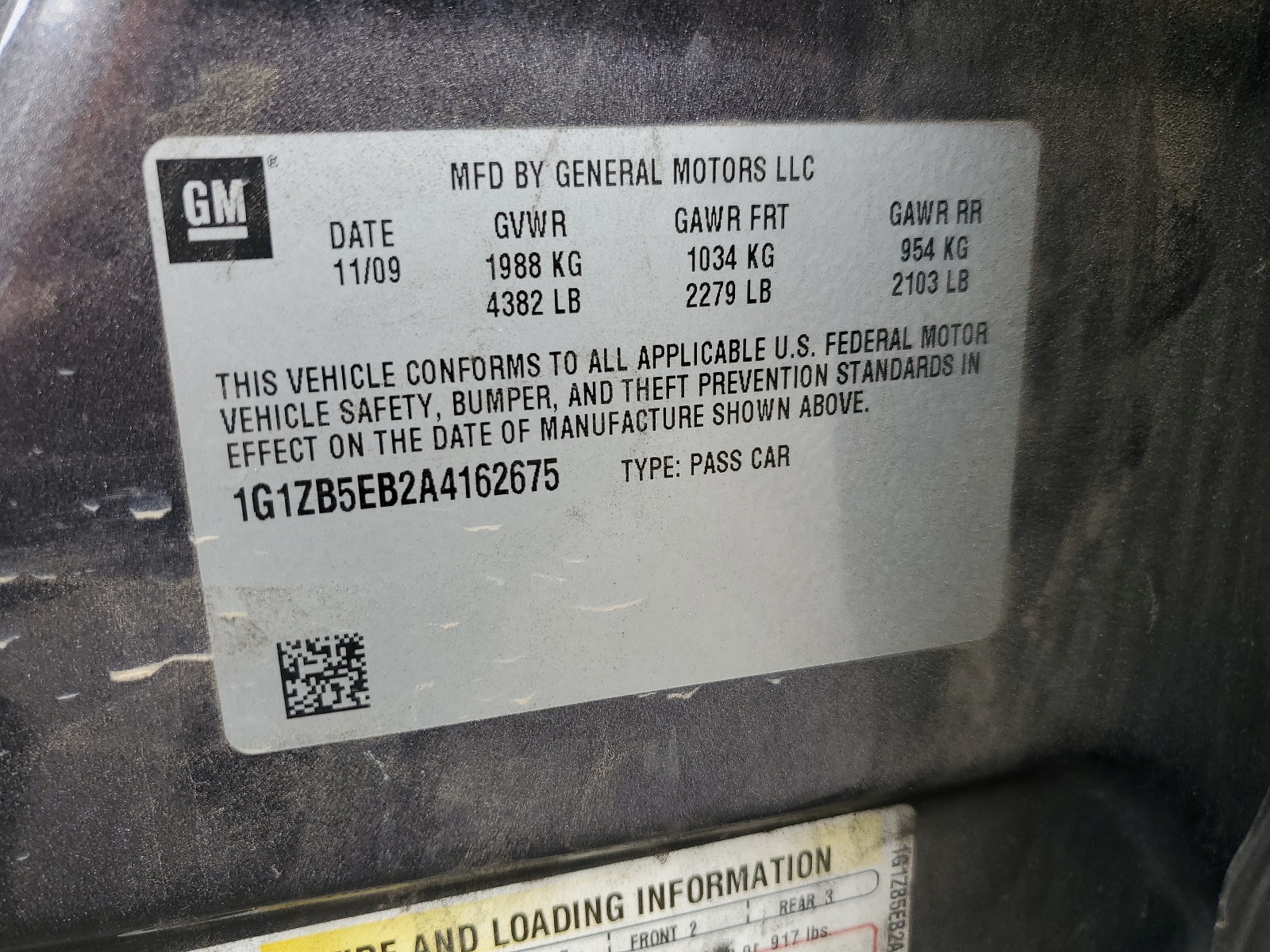 1G1ZB5EB2A4162675 2010 Chevrolet Malibu Ls