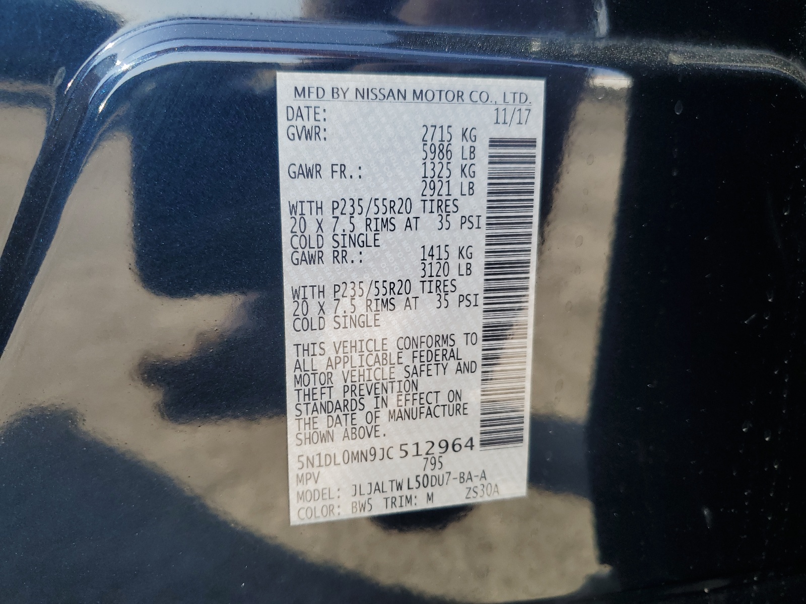 5N1DL0MN9JC512964 2018 Infiniti Qx60