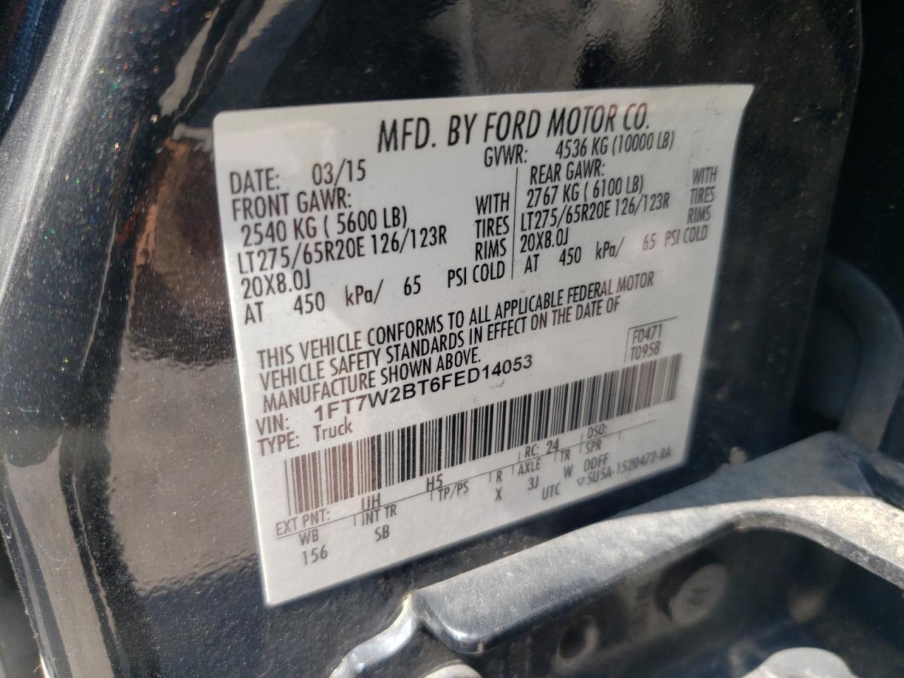 1FT7W2BT6FED14053 2015 FORD F250 - Image 12