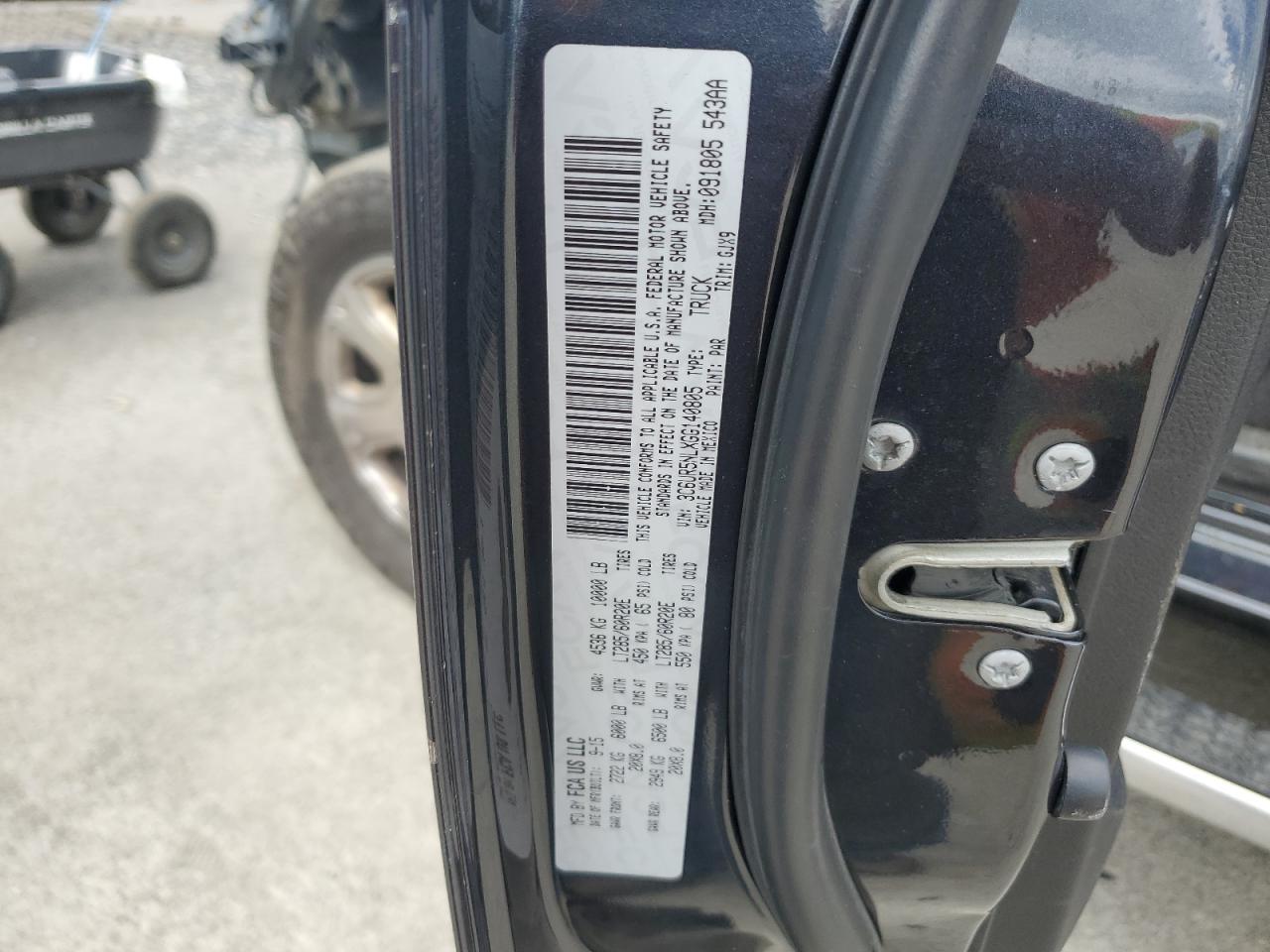 2016 Ram 2500 Laramie VIN: 3C6UR5NLXGG140805 Lot: 66511934