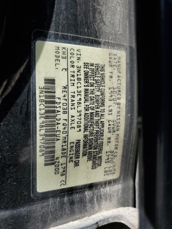 3N1BC13E98L397089 2008 Nissan Versa S