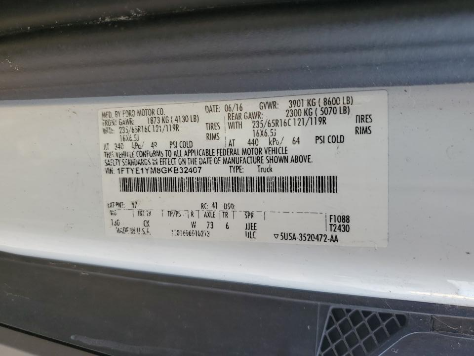 1FTYE1YM8GKB32407 2016 Ford Transit T-150