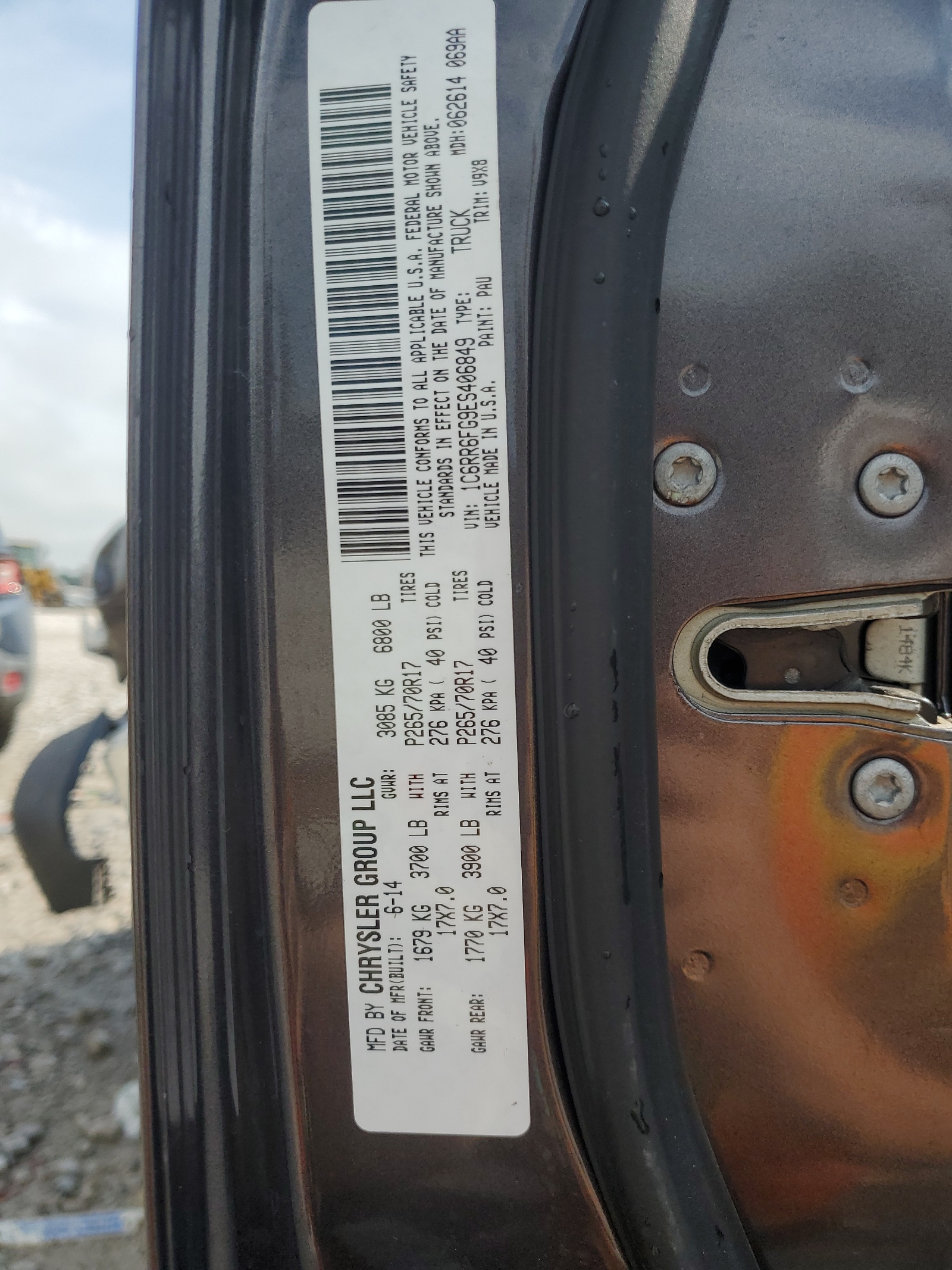 1C6RR6FG9ES406849 2014 Ram 1500 St