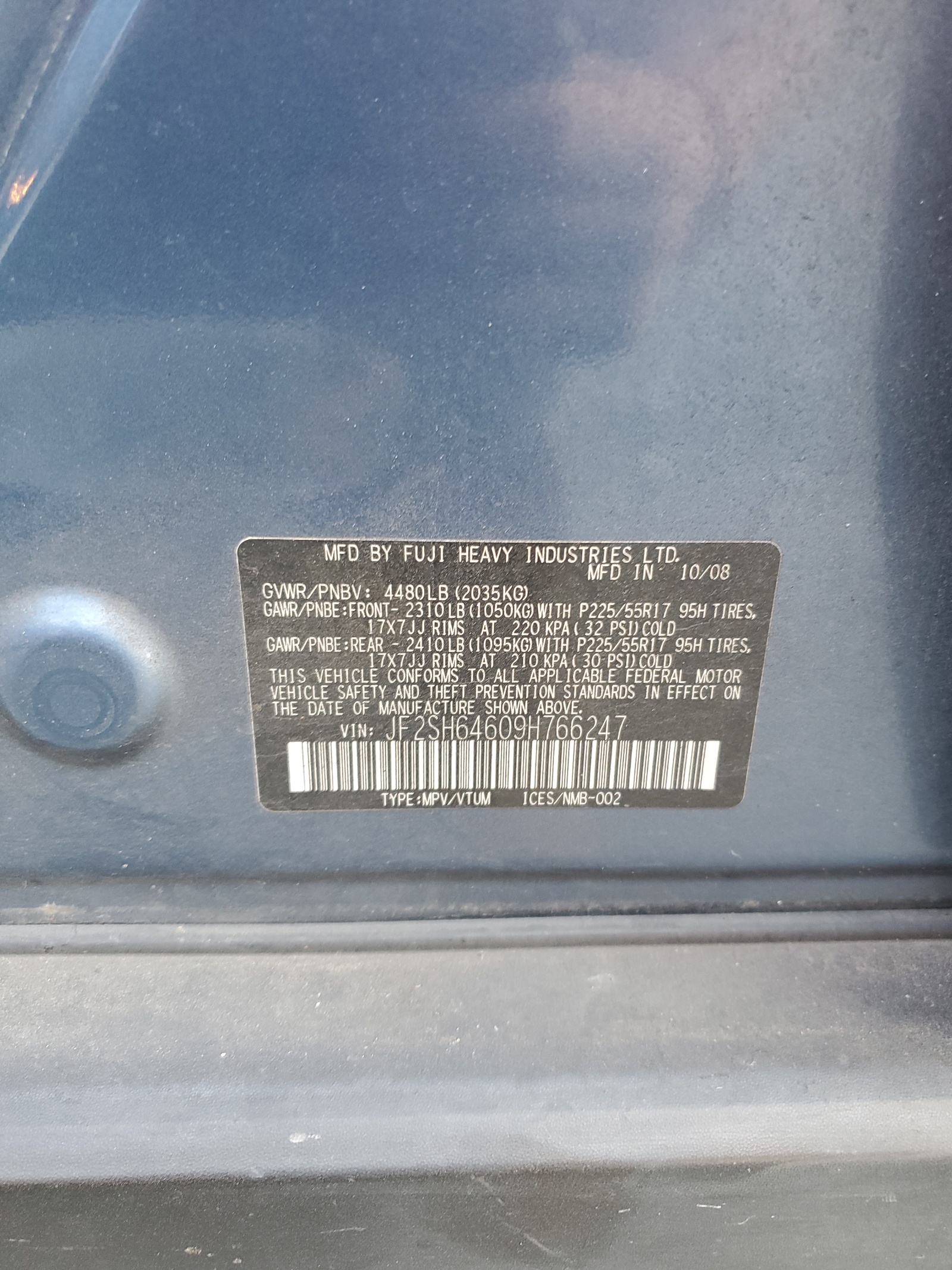 JF2SH64609H766247 2009 Subaru Forester 2.5X Limited