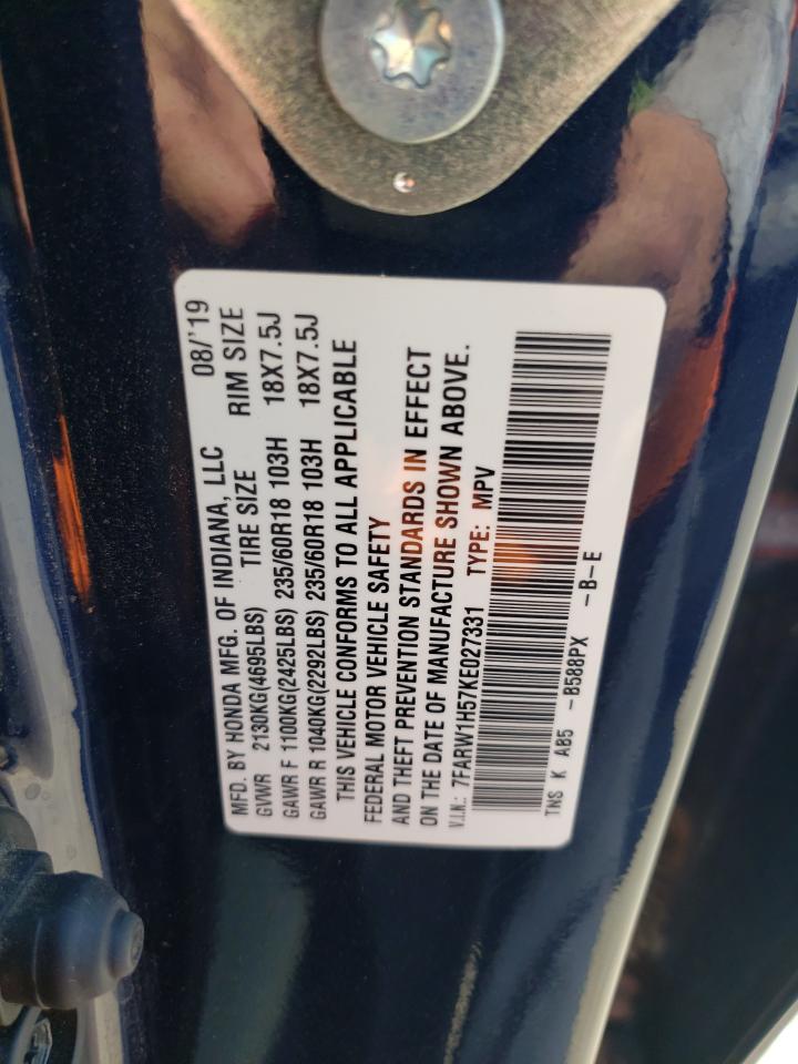 2019 Honda Cr-V Ex VIN: 7FARW1H57KE027331 Lot: 65459424