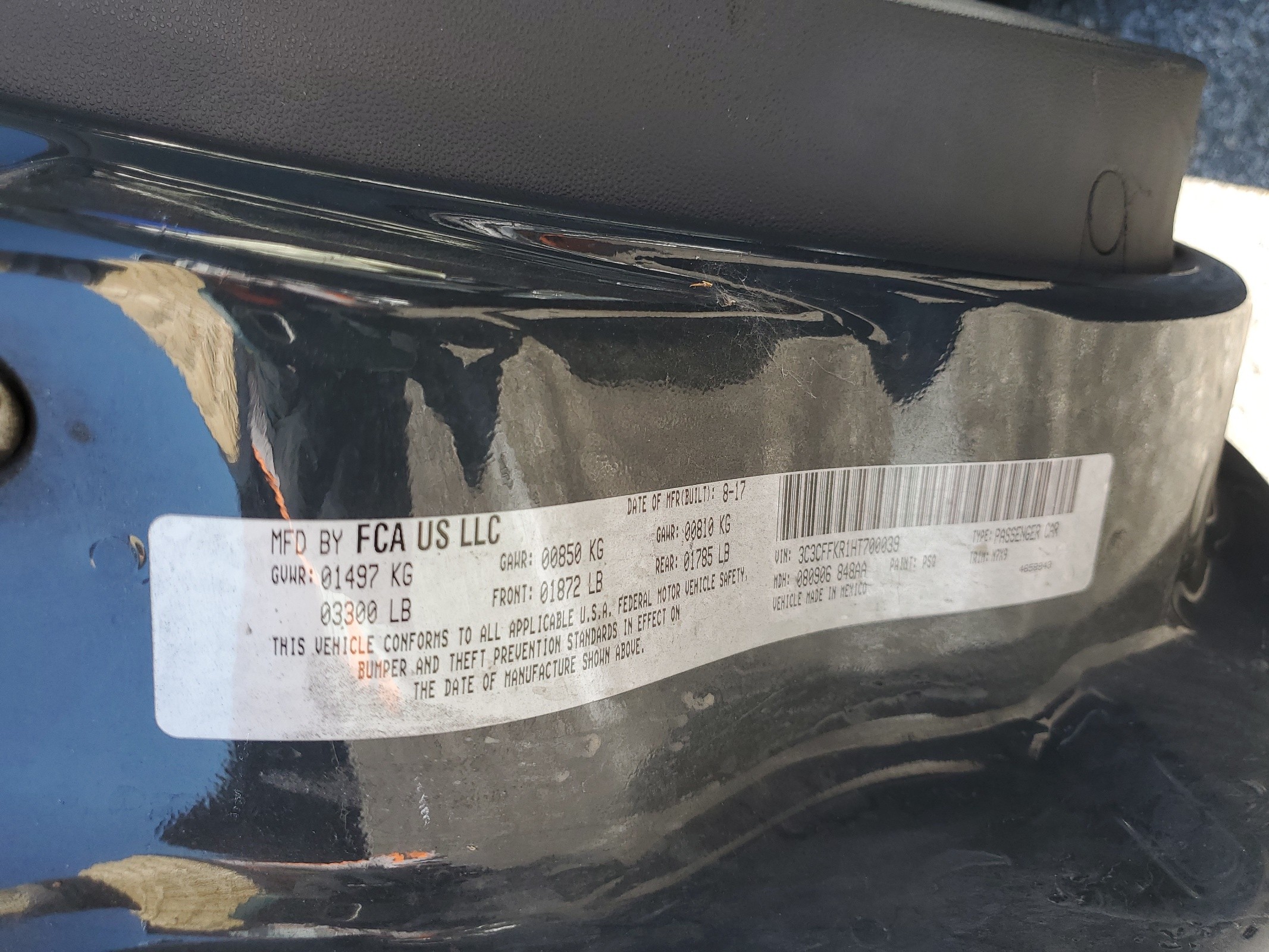 3C3CFFKR1HT700039 2017 Fiat 500 Pop