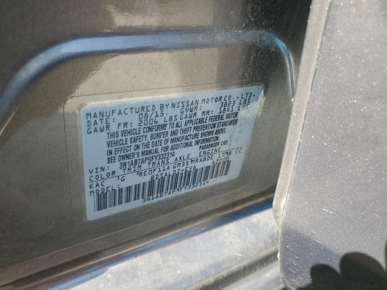 3N1AB7AP9FY332314 2015 Nissan Sentra S