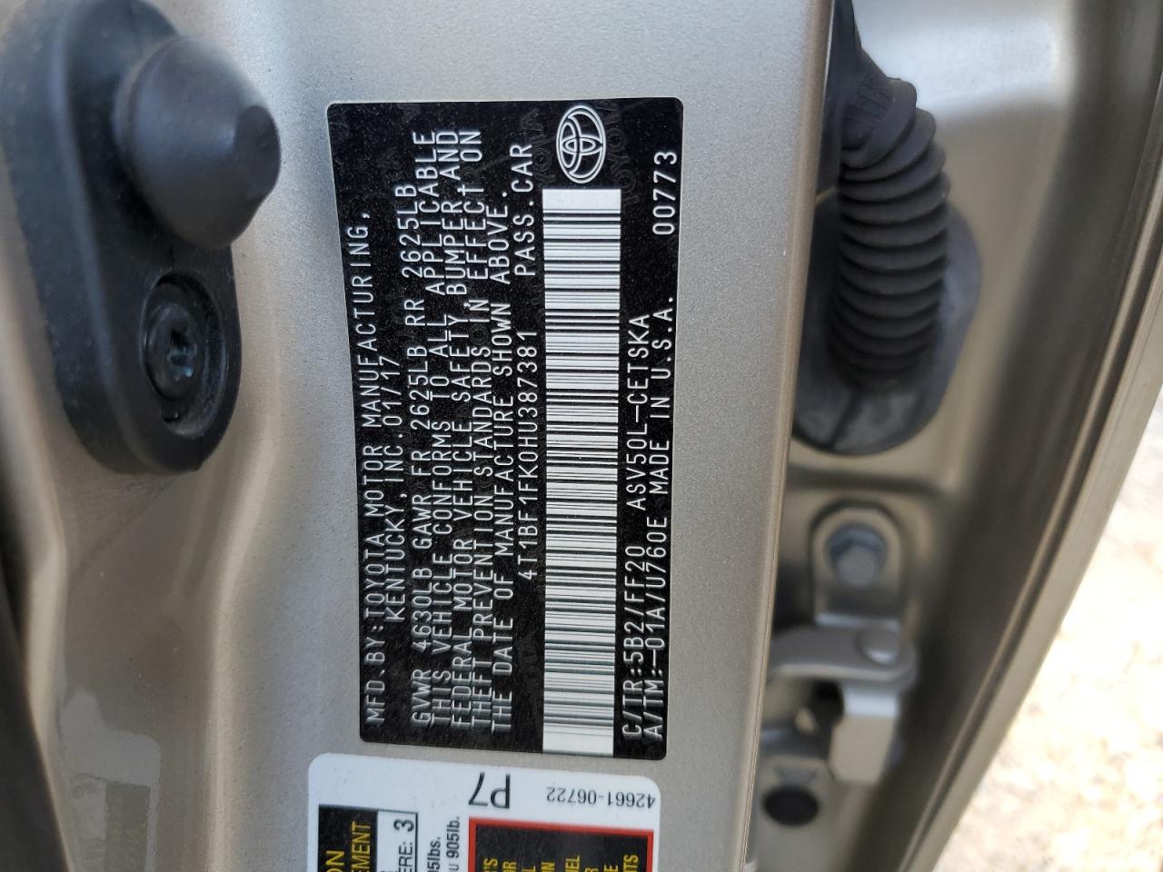 4T1BF1FK0HU387381 2017 TOYOTA CAMRY - Image 13