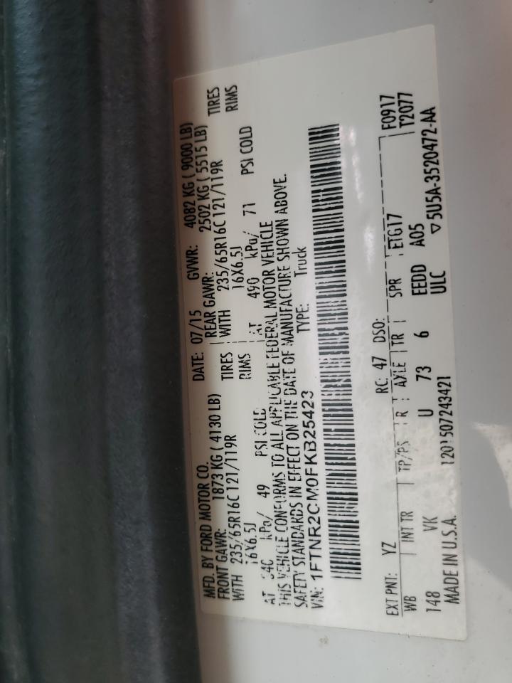 2015 Ford Transit T-250 VIN: 1FTNR2CM0FKB25423 Lot: 67936724