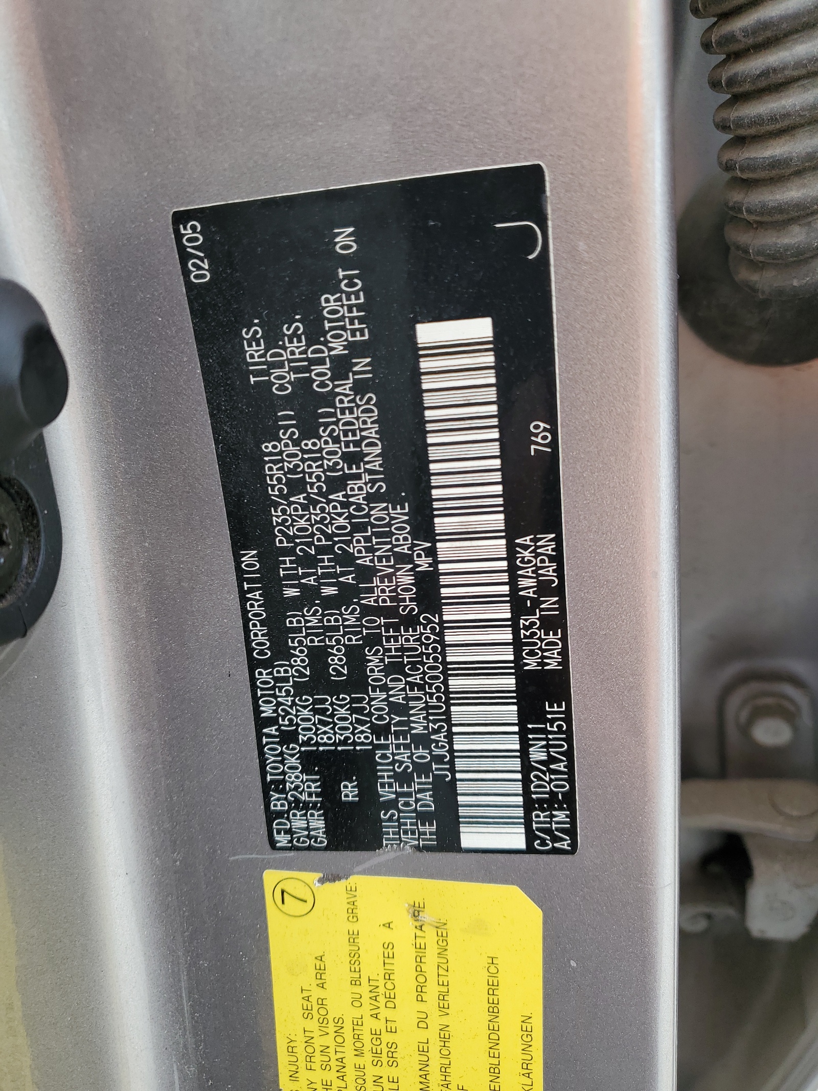 JTJGA31U550055952 2005 Lexus Rx 330