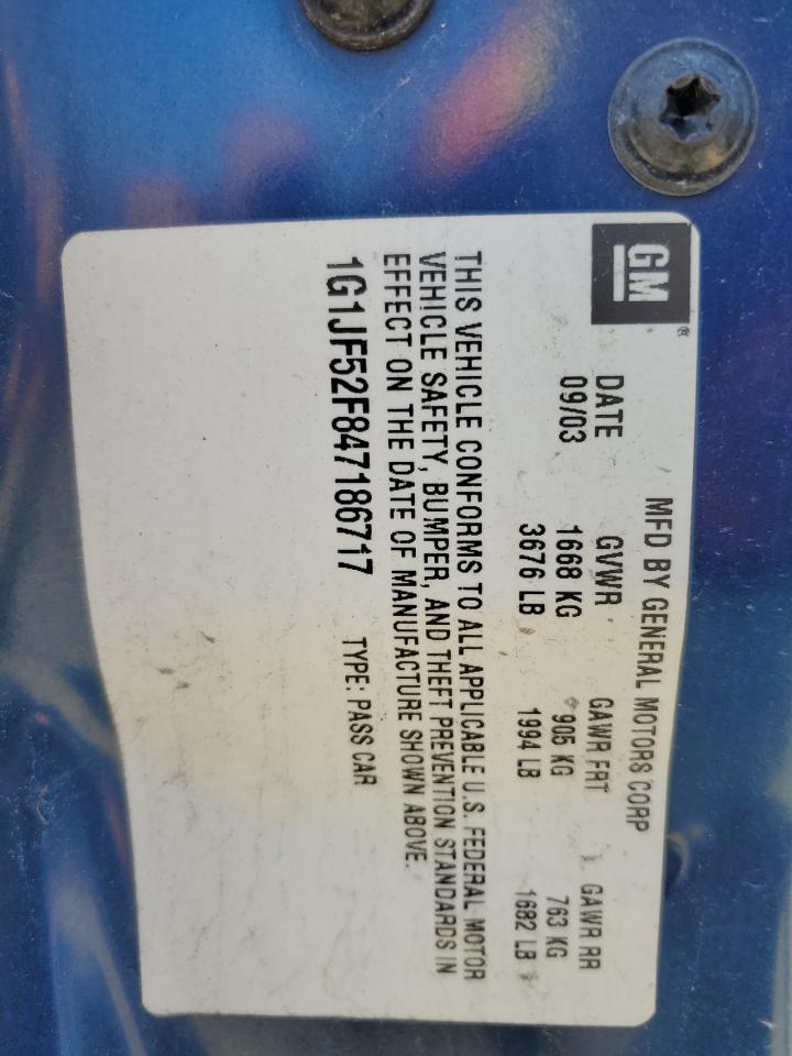 2004 Chevrolet Cavalier Ls VIN: 1G1JF52F847186717 Lot: 66501334