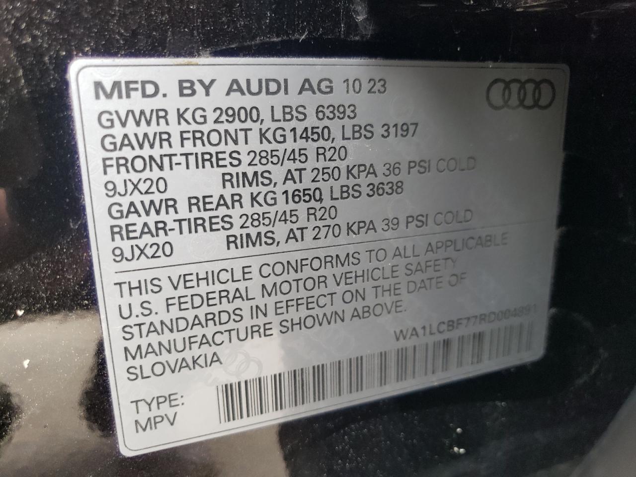 WA1LCBF77RD004891 2024 Audi Q7 Premium Plus