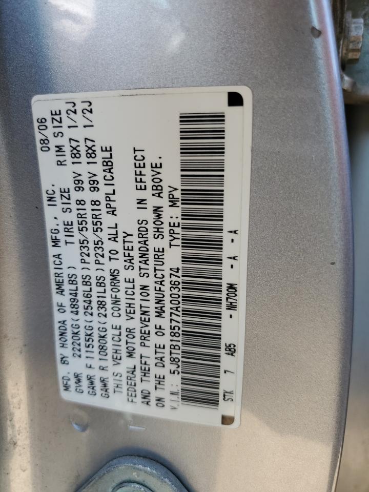 5J8TB18577A003674 2007 Acura Rdx Technology