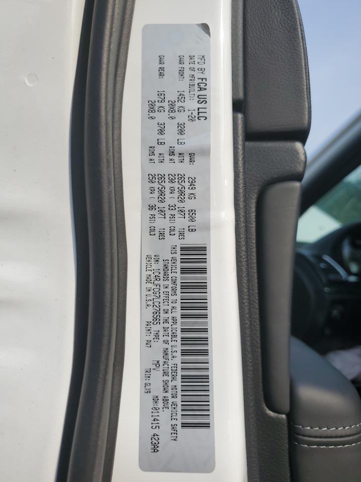 2020 Jeep Grand Cherokee Overland VIN: 1C4RJFCG7LC276565 Lot: 65966644