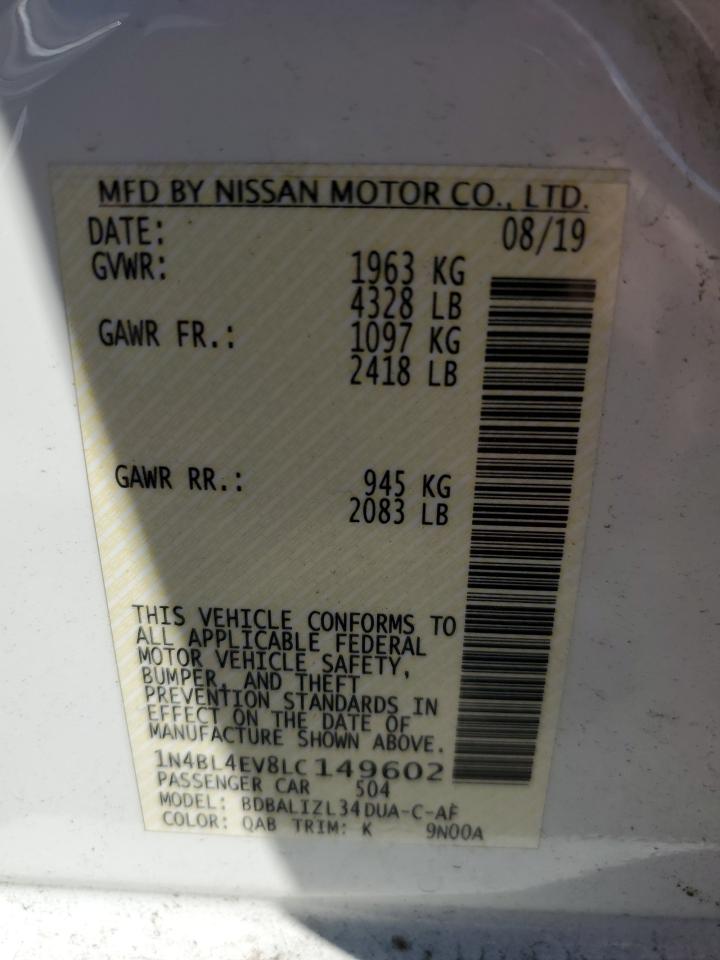 1N4BL4EV8LC149602 2020 NISSAN ALTIMA - Image 13