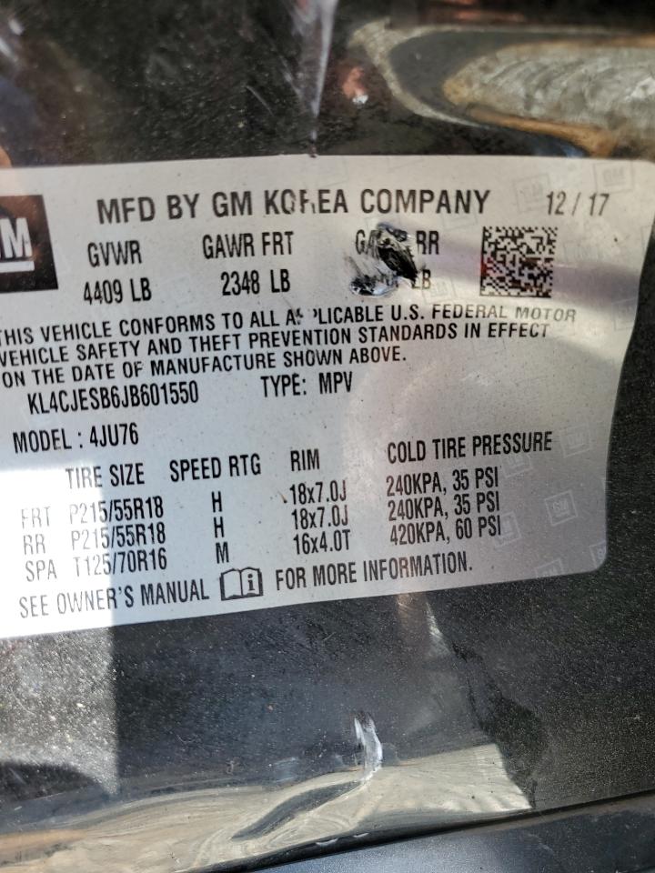 KL4CJESB6JB601550 2018 Buick Encore Preferred