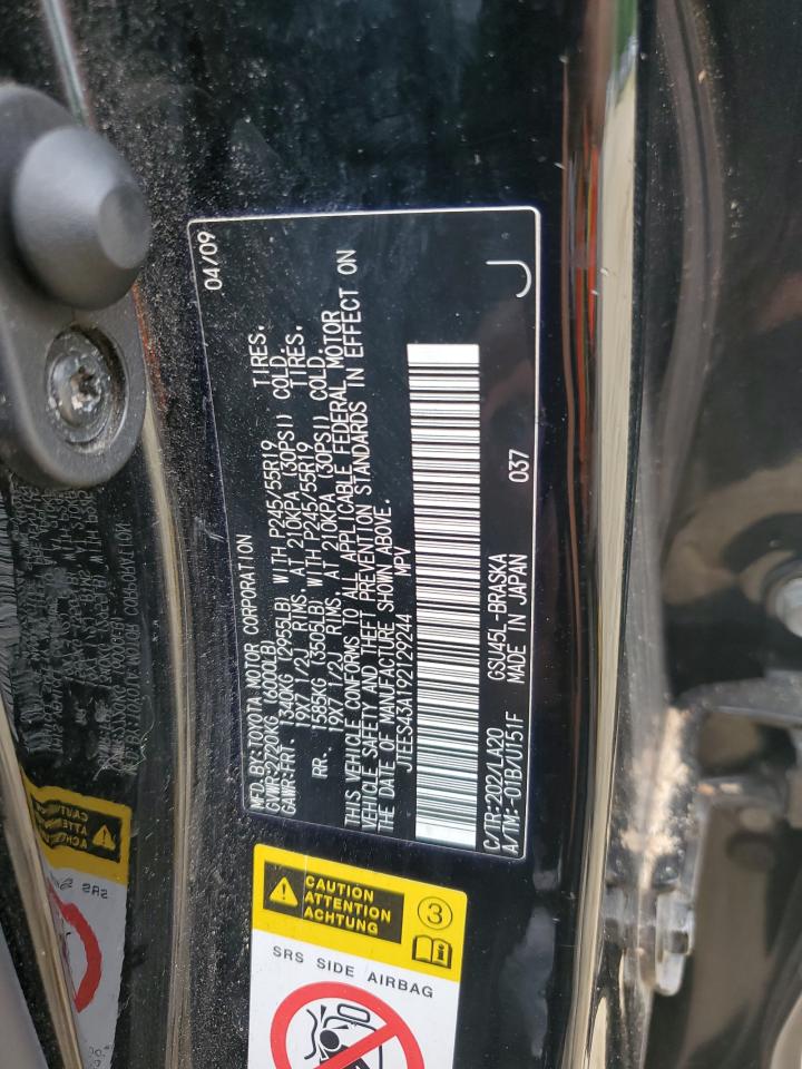 2009 Toyota Highlander Sport VIN: JTEES43A192129244 Lot: 64876744