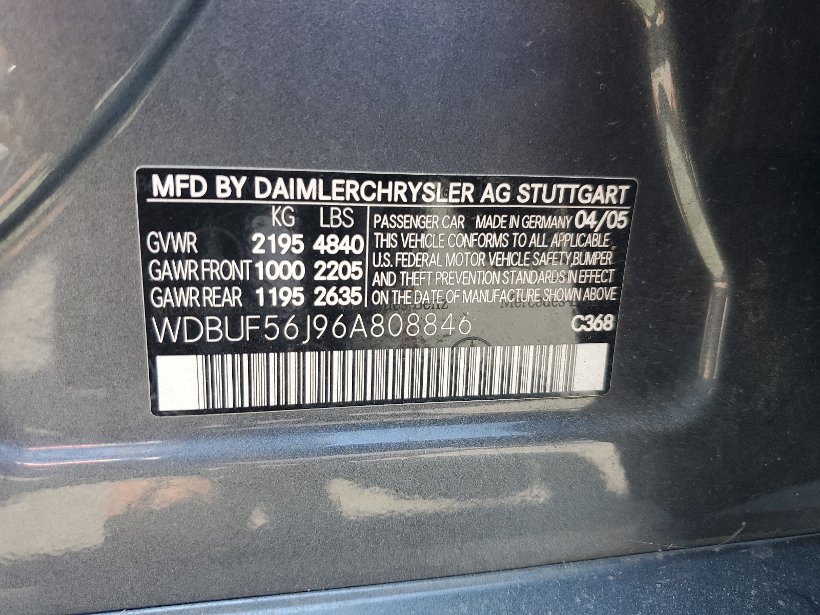 WDBUF56J96A808846 2006 Mercedes-Benz E 350