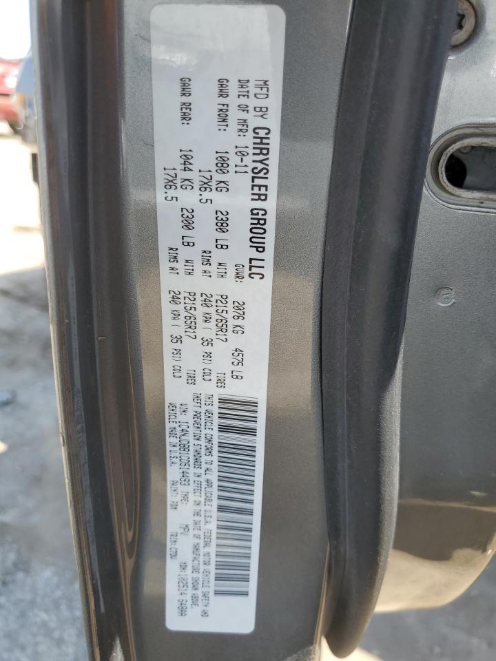 2012 Jeep Compass Sport VIN: 1C4NJDBB1CD514493 Lot: 66286984