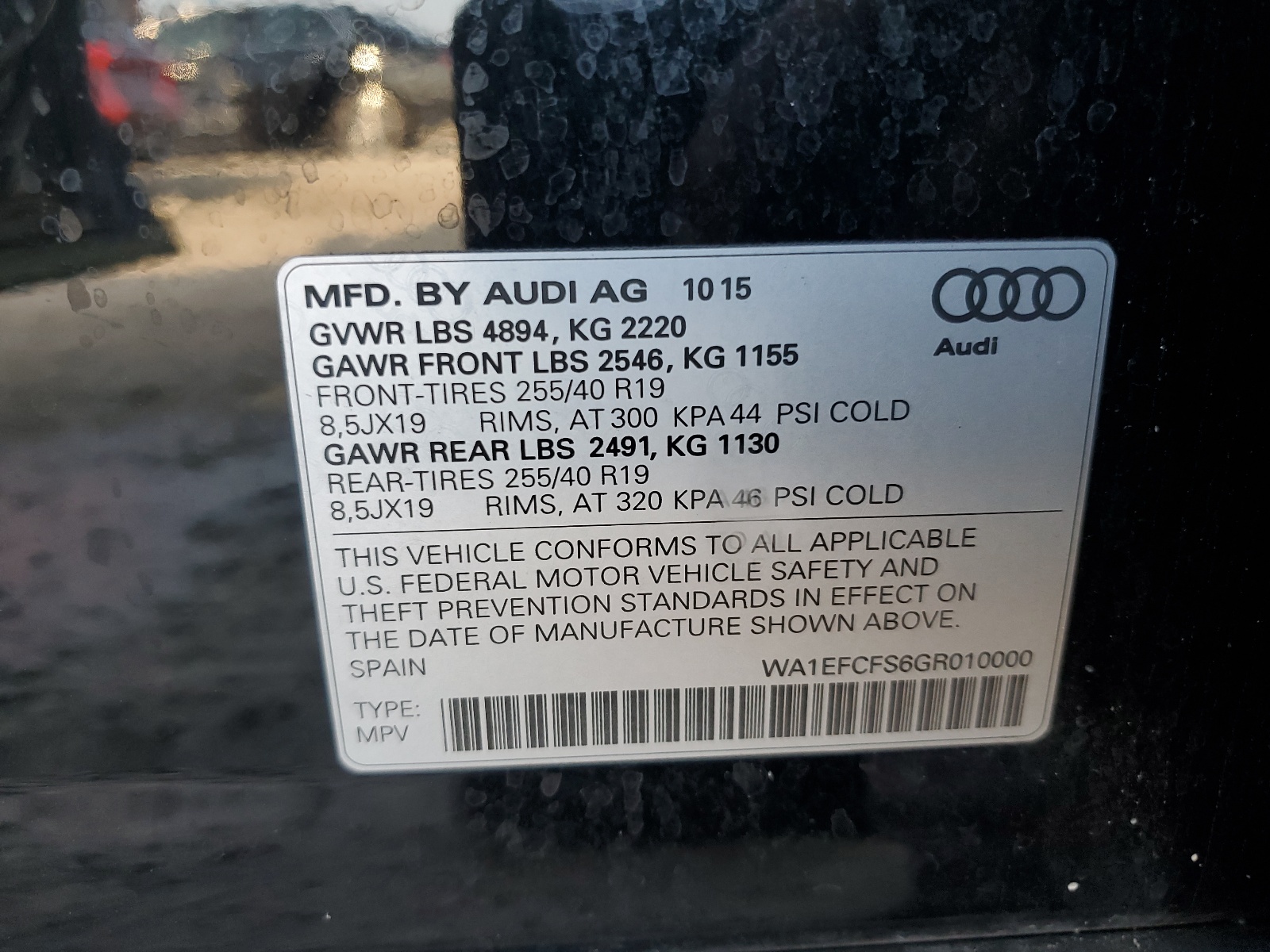 WA1EFCFS6GR010000 2016 Audi Q3 Premium Plus