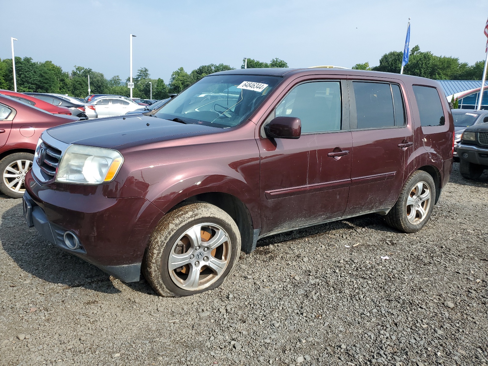 2013 Honda Pilot Exl vin: 5FNYF4H55DB019322