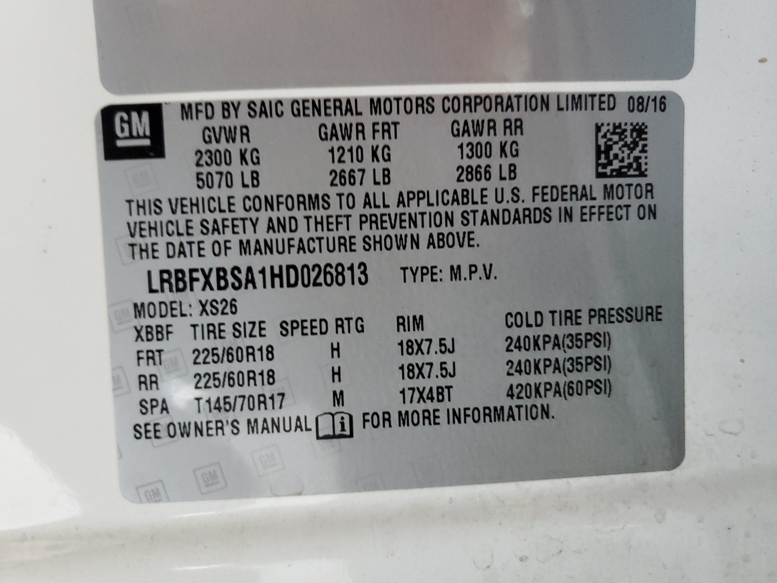 LRBFXBSA1HD026813 2017 Buick Envision Essence