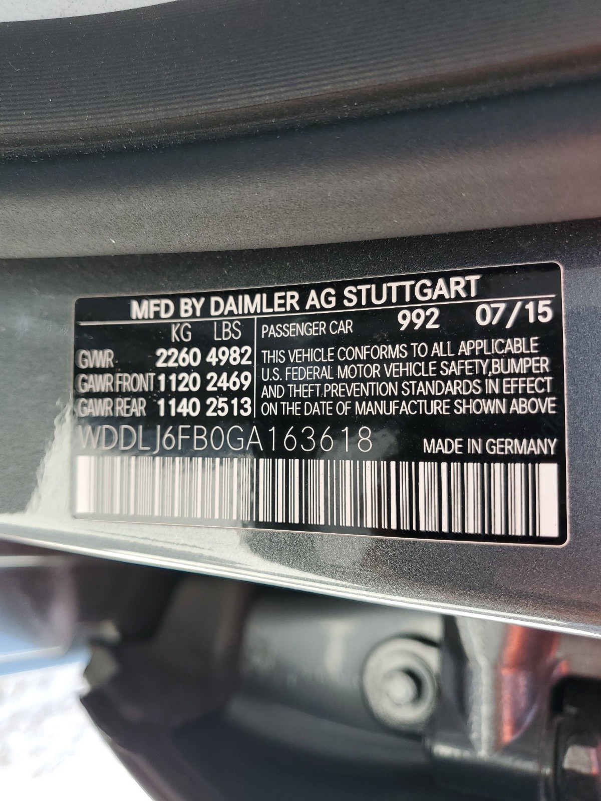 WDDLJ6FB0GA163618 2016 Mercedes-Benz Cls 400