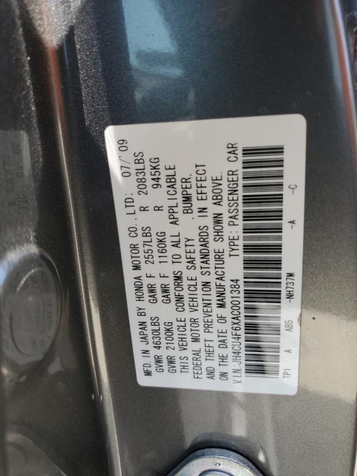 2010 Acura Tsx VIN: JH4CU4F6XAC001384 Lot: 65466974