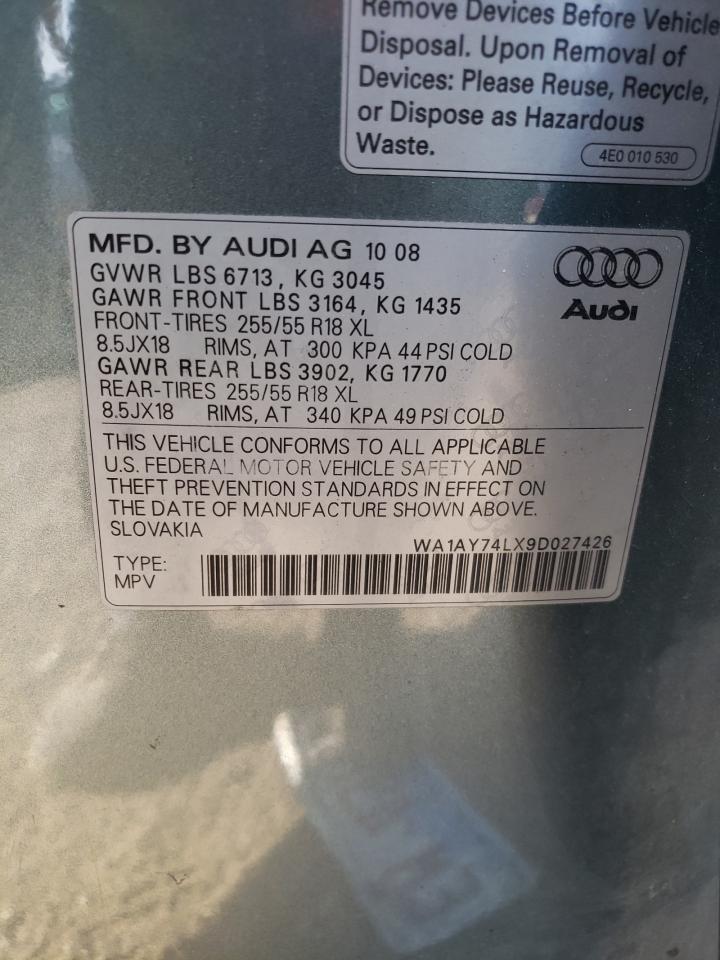 WA1AY74LX9D027426 2009 Audi Q7 3.6 Quattro