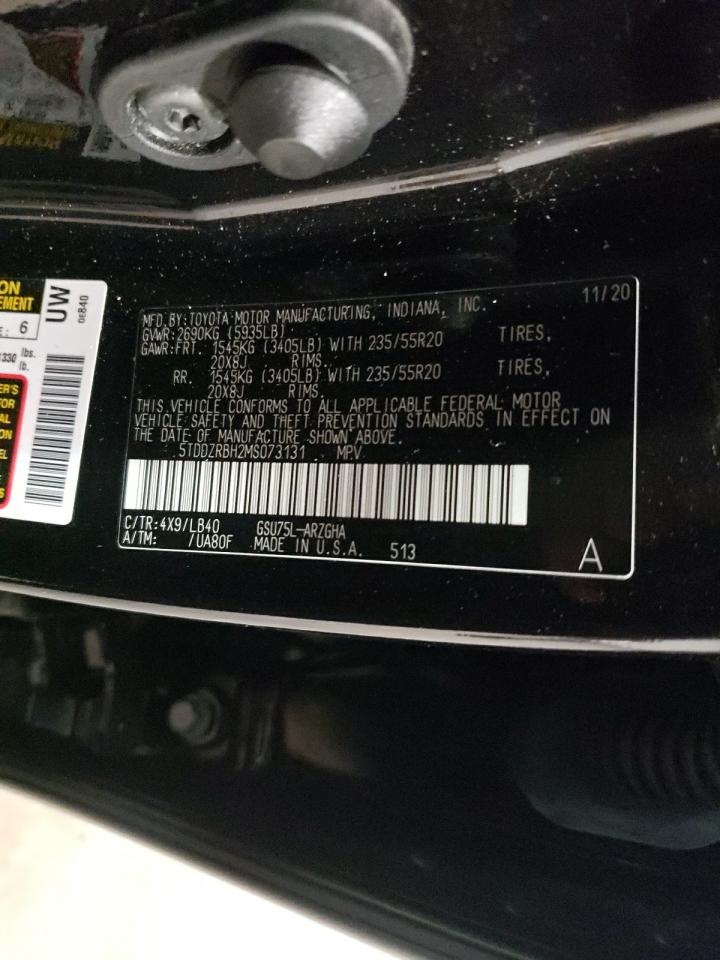 2021 Toyota Highlander Limited VIN: 5TDDZRBH2MS073131 Lot: 66475424