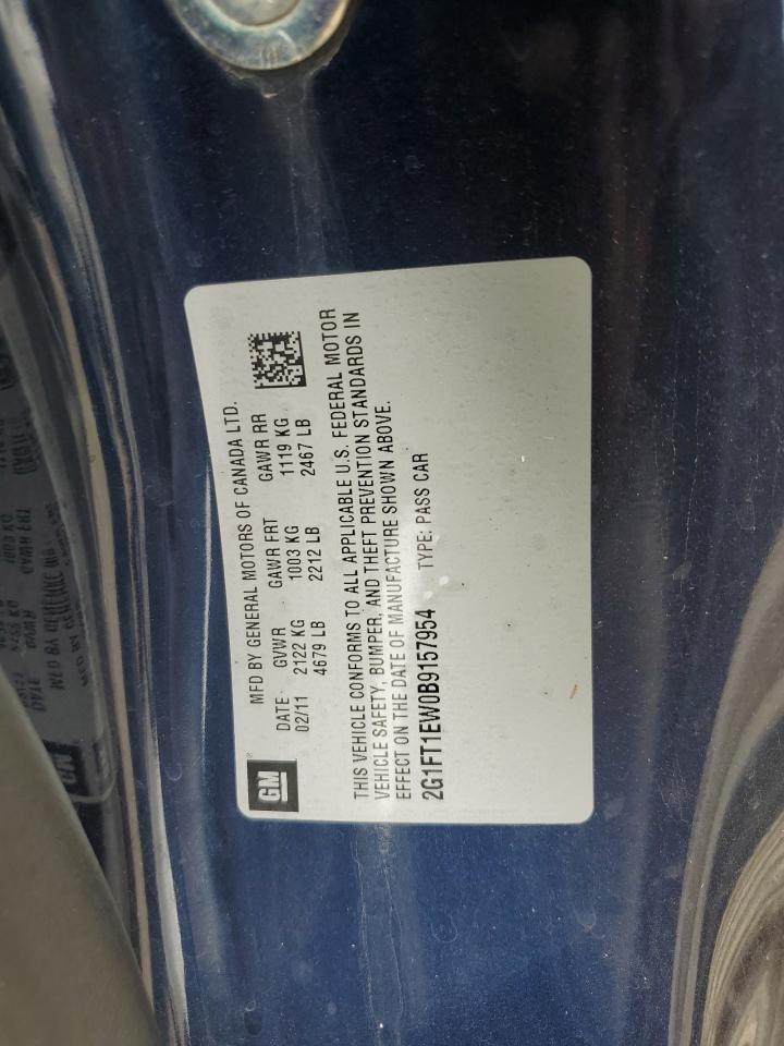 2011 Chevrolet Camaro 2Ss VIN: 2G1FT1EW0B9157954 Lot: 65460784