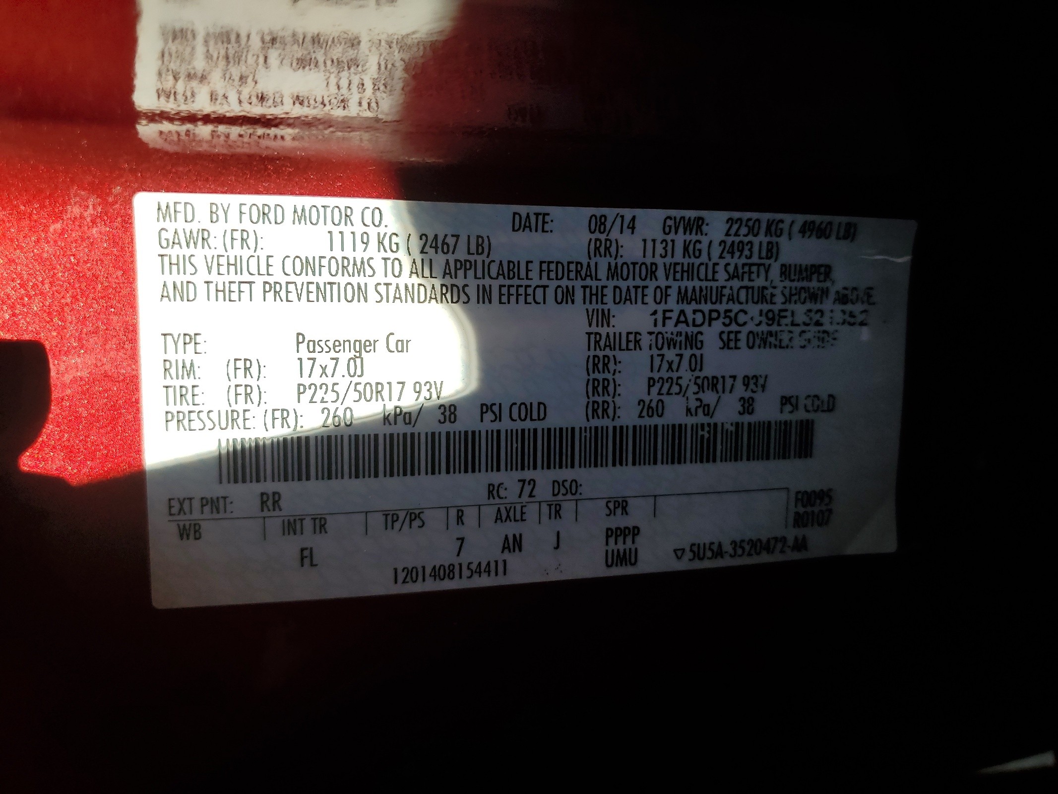 1FADP5CU9EL521352 2014 Ford C-Max Premium