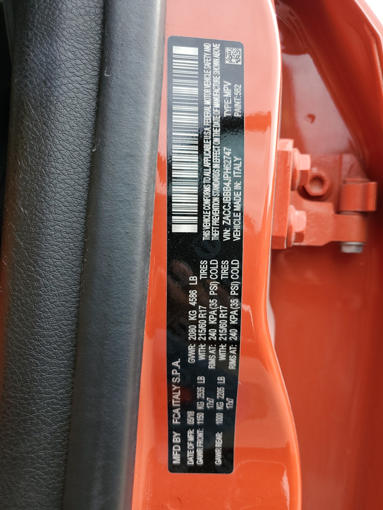 ZACCJBBB4JPH62747 2018 Jeep Renegade Latitude