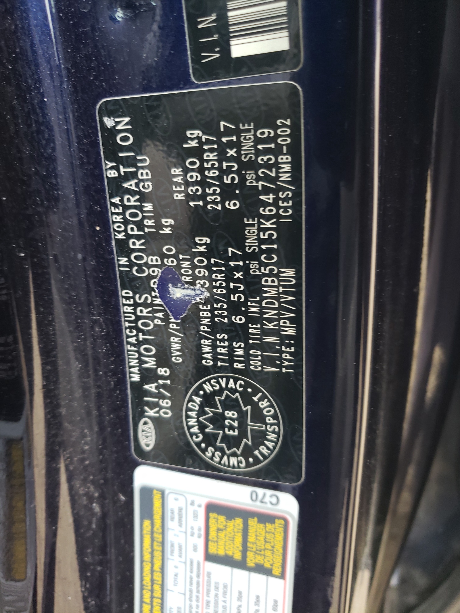 KNDMB5C15K6472319 2019 Kia Sedona Lx