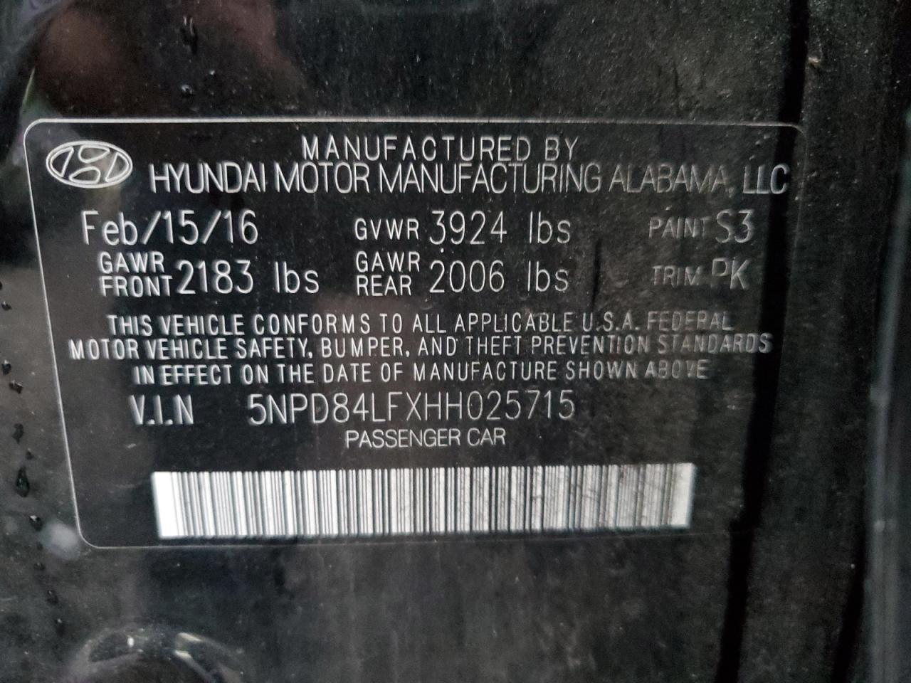 2017 Hyundai Elantra Se VIN: 5NPD84LFXHH025715 Lot: 68318414