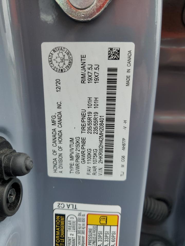 2021 Honda Cr-V Sport VIN: 2HKRW2H42MH208401 Lot: 65803444