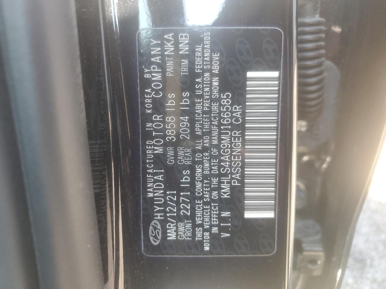 KMHLS4AG9MU166585 2021 HYUNDAI ELANTRA - Image 13