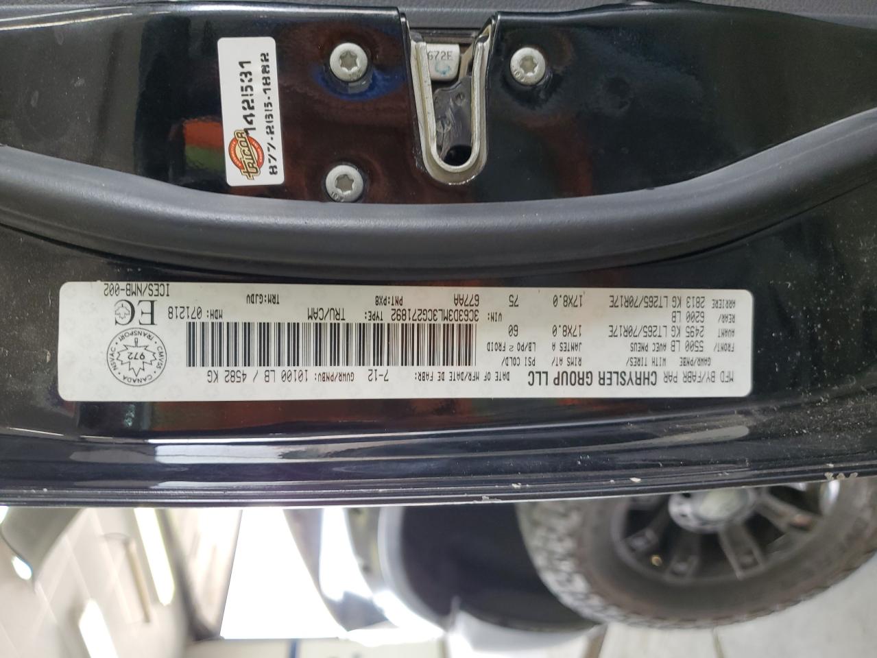 2012 Dodge Ram 3500 Laramie VIN: 3C63D3ML3CG271892 Lot: 65844624