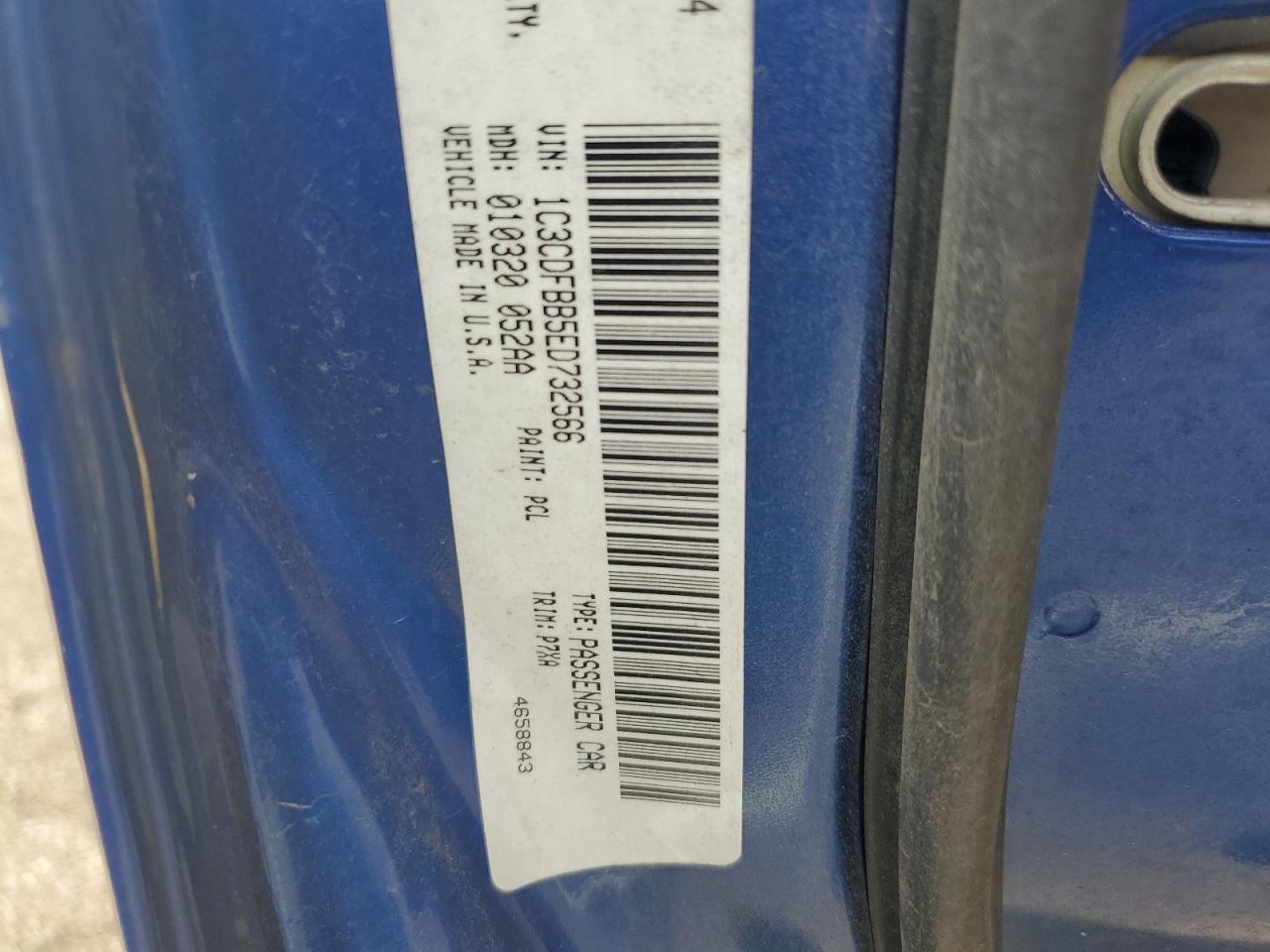 2014 Dodge Dart Sxt VIN: 1C3CDFBB5ED732566 Lot: 72992074