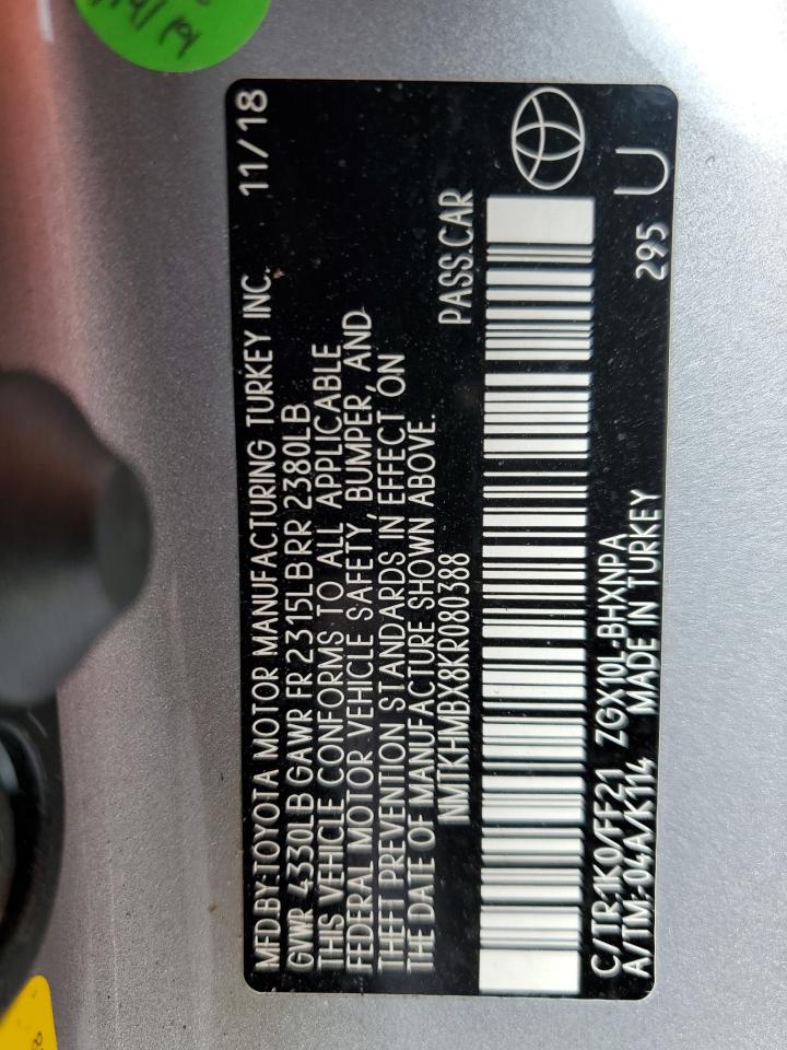 NMTKHMBX8KR080388 2019 Toyota C-Hr Xle