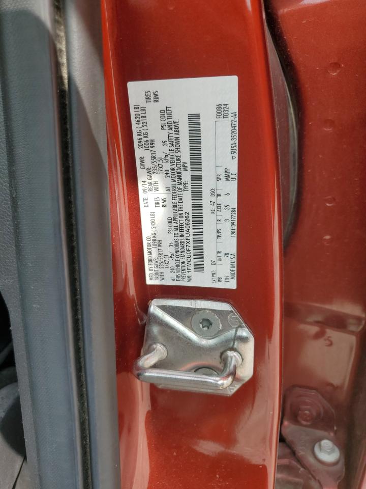 2015 Ford Escape S VIN: 1FMCU0F7XFUA06262 Lot: 66964954