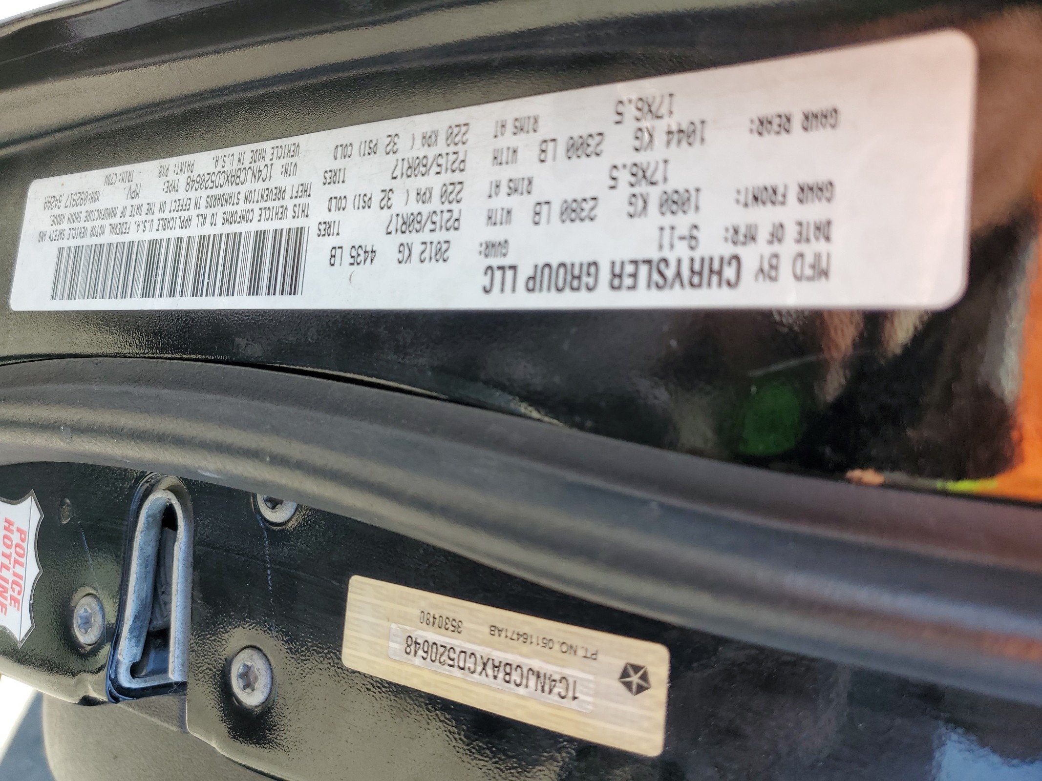 1C4NJCBAXCD520648 2012 Jeep Compass Sport