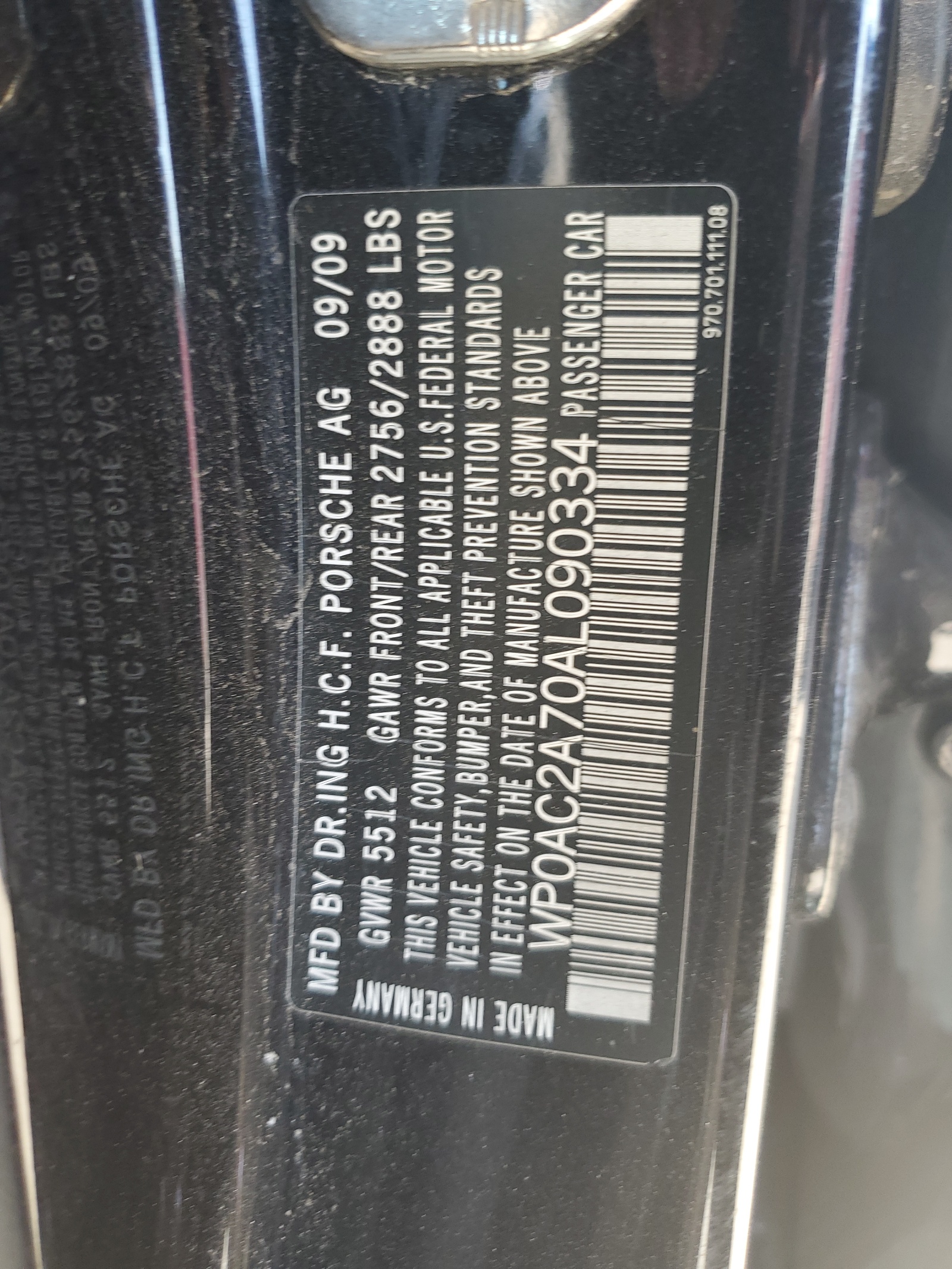 WP0AC2A70AL090334 2010 Porsche Panamera Turbo