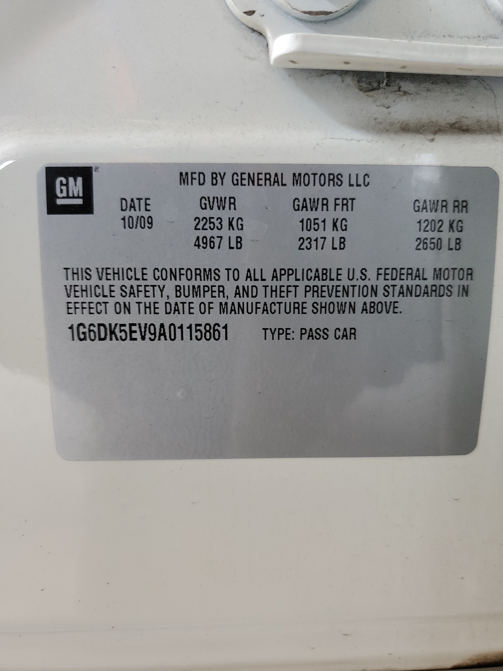 1G6DK5EV9A0115861 2010 Cadillac Cts Performance Collection