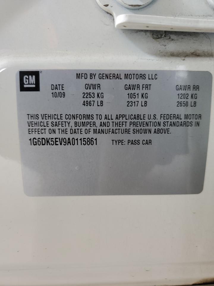 2010 Cadillac Cts Performance Collection VIN: 1G6DK5EV9A0115861 Lot: 67043924