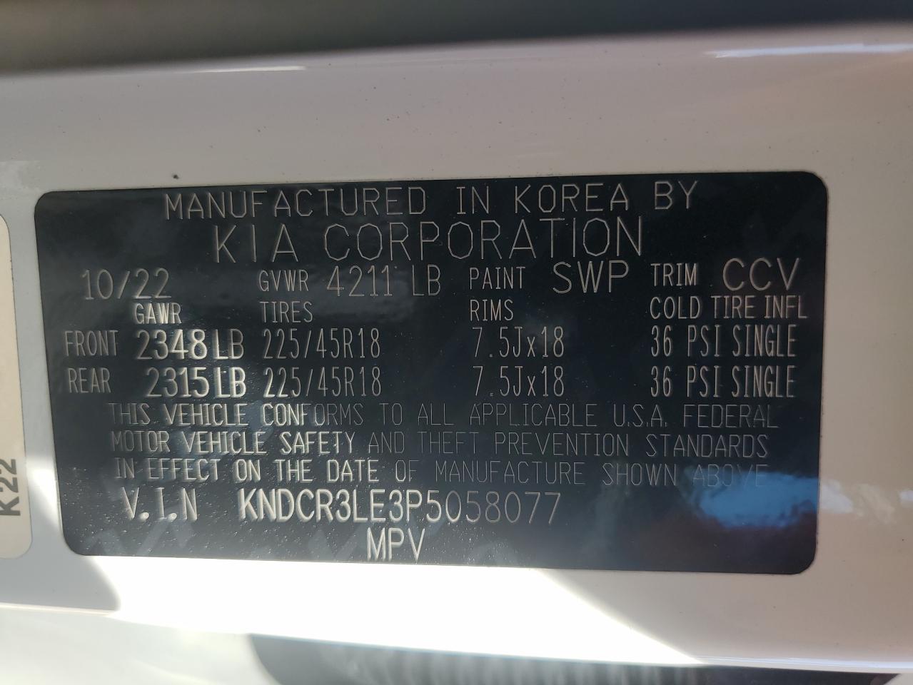 KNDCR3LE3P5058077 2023 KIA NIRO - Image 16